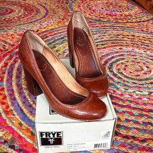 Frye Women's Rich Brown Leather Heels